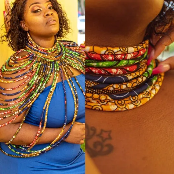 Dress Me Up Fabric Cape Necklace Set