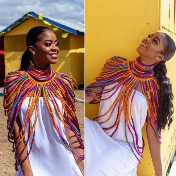 Dress Me Up Fabric Cape Necklace Set