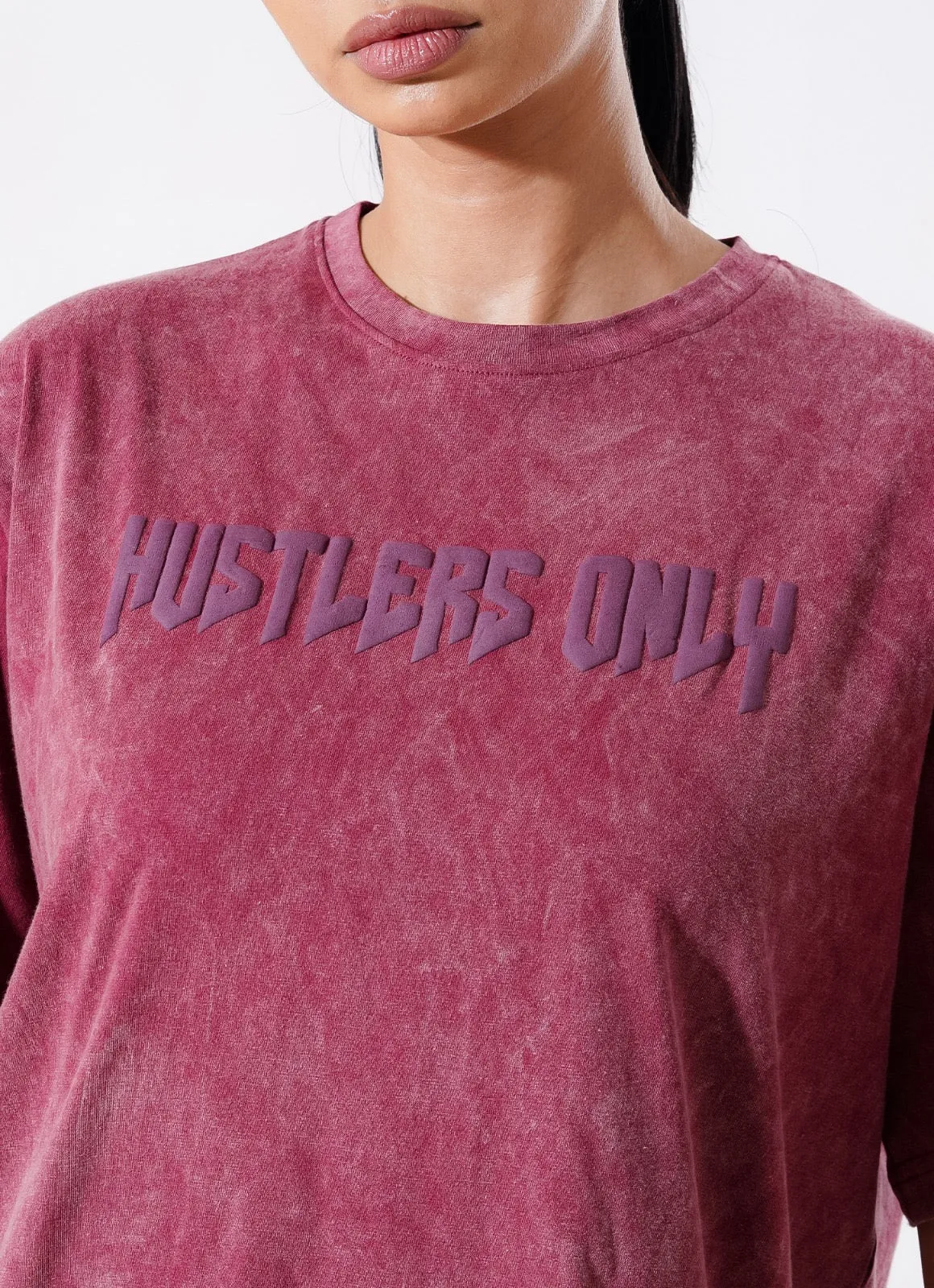 Drippy Acid Wash Tshirt - Maroon