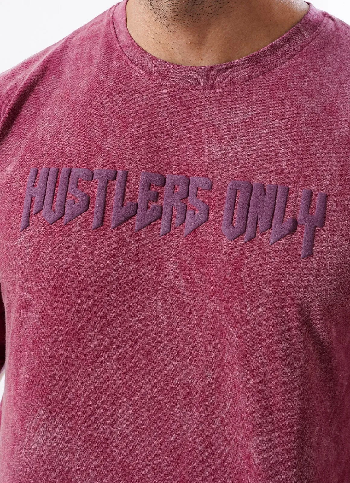 Drippy Acid Wash Tshirt - Maroon