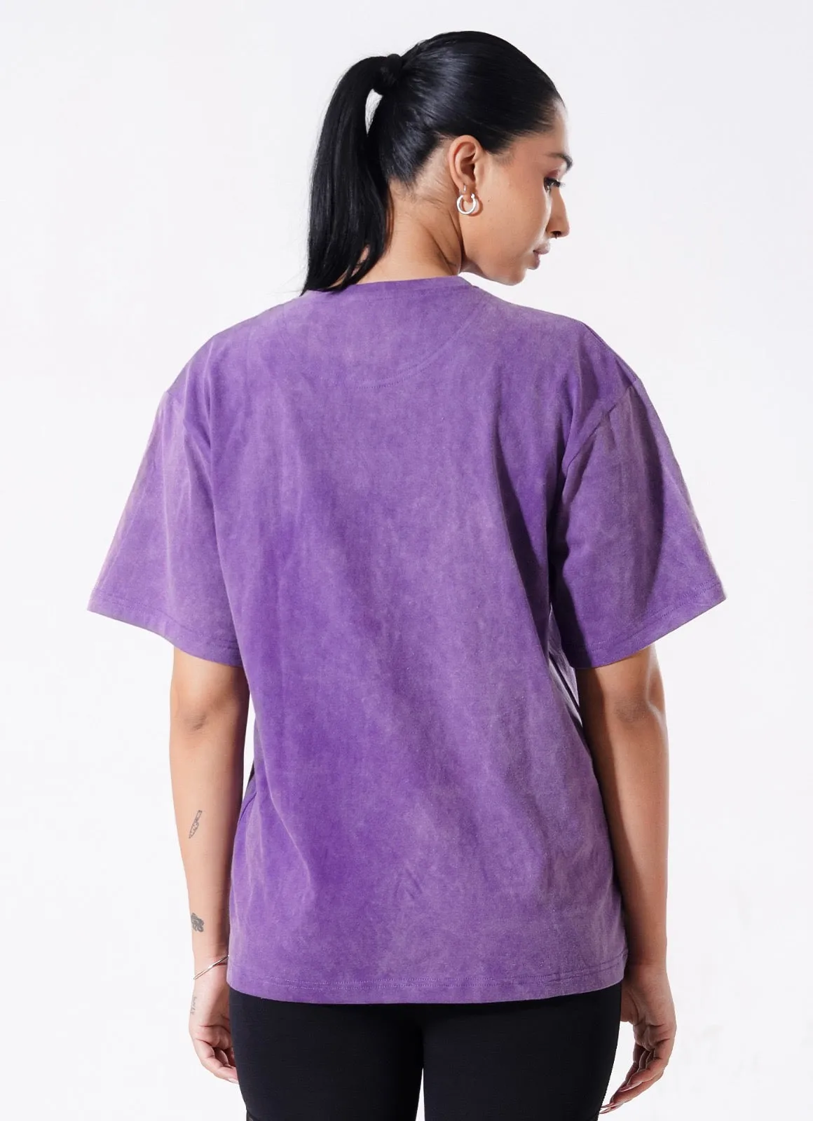 Drippy Acid Wash Tshirt - Purple