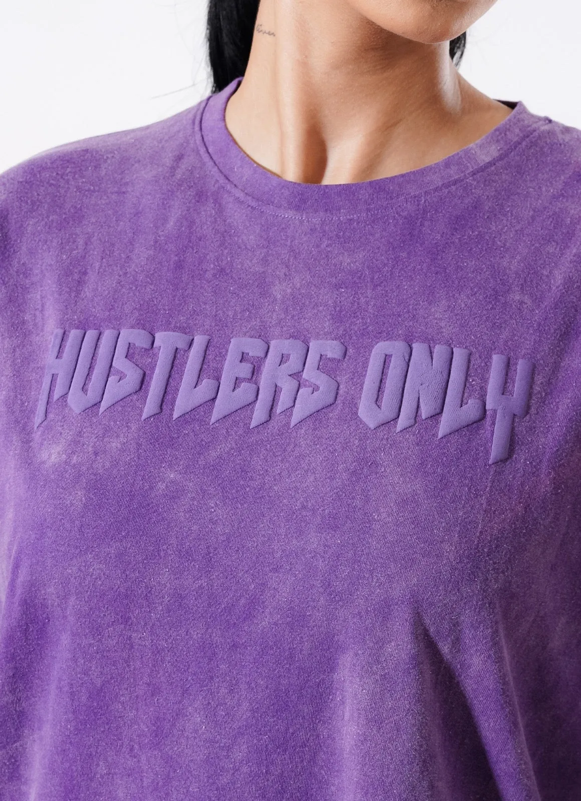 Drippy Acid Wash Tshirt - Purple