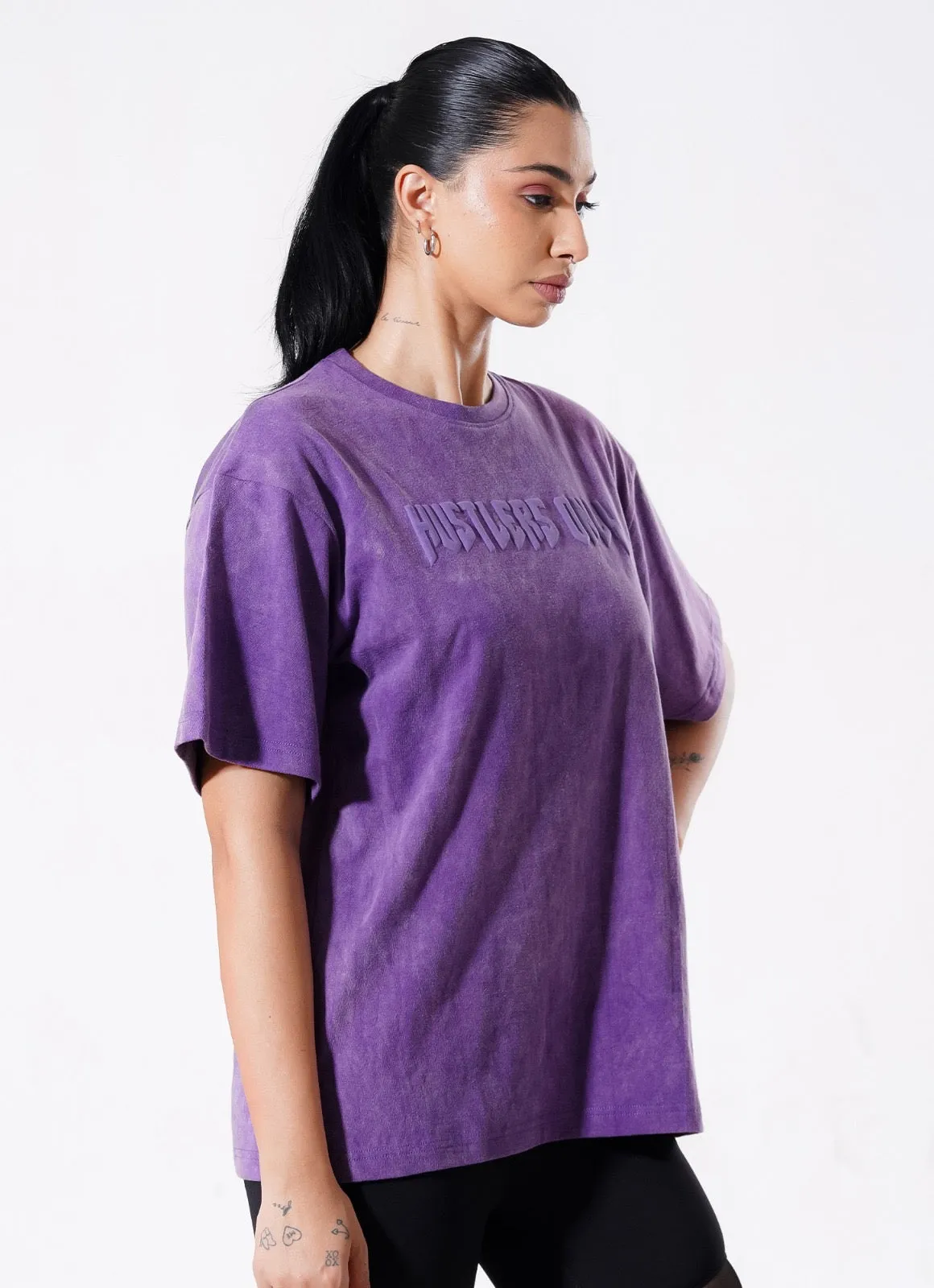 Drippy Acid Wash Tshirt - Purple