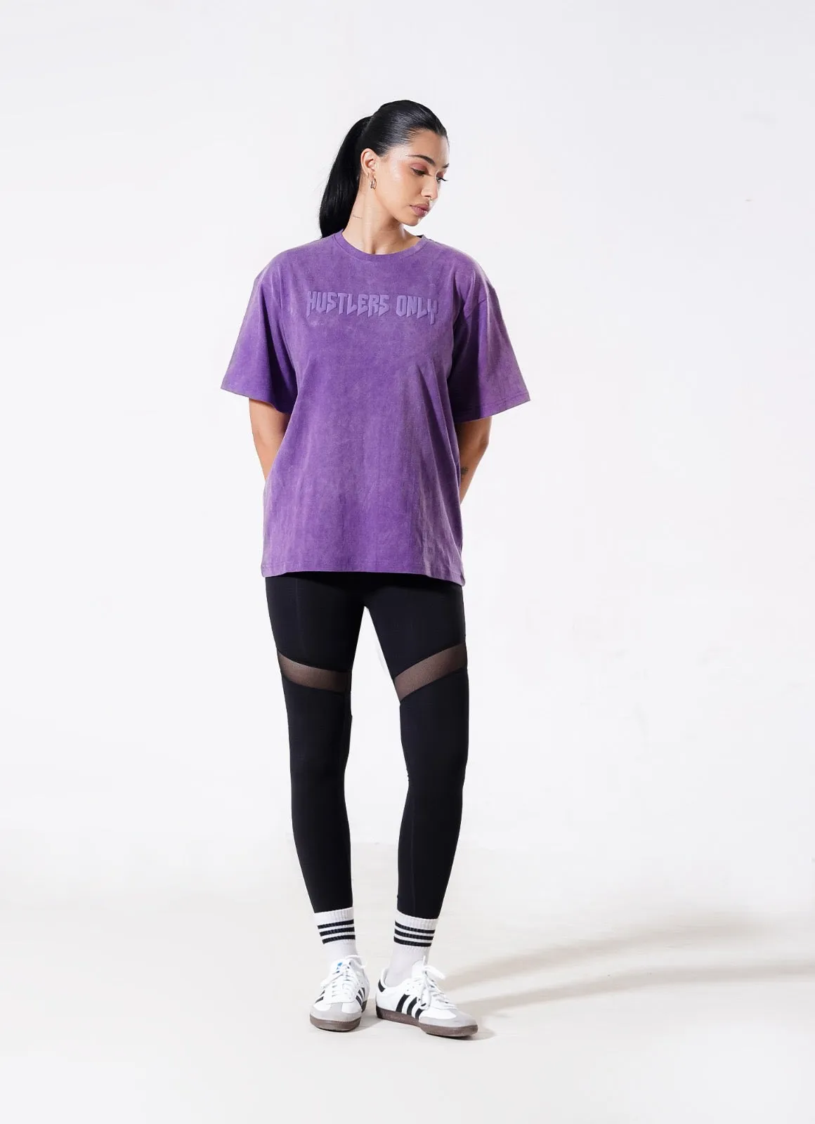 Drippy Acid Wash Tshirt - Purple