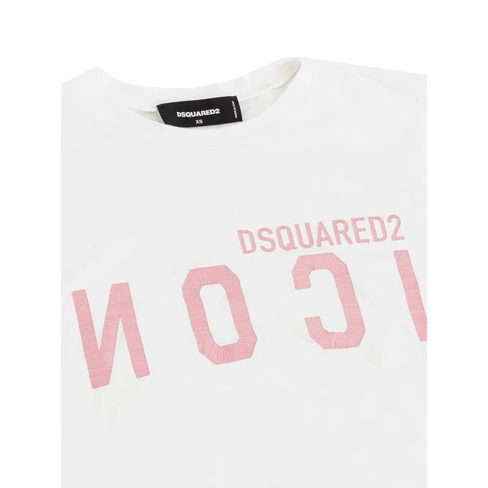 Dsquared² Elegant Cotton Tee For Stylish White Women