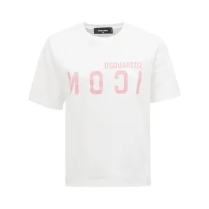Dsquared² Elegant Cotton Tee For Stylish White Women