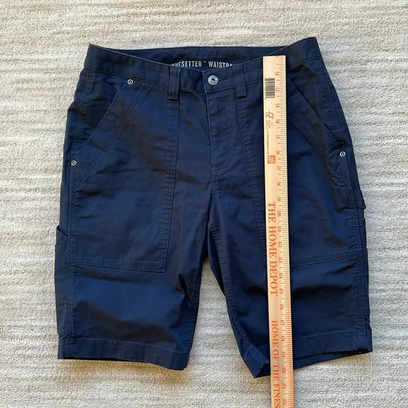 Duluth Trading Co DTC Women's DuluthFlex Fire Hose COOLMAX 11&quot; Shorts Navy Siz 6