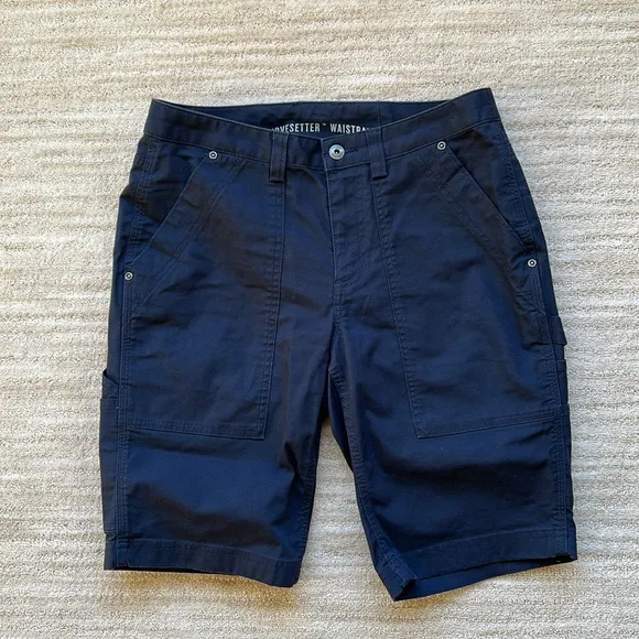 Duluth Trading Co DTC Women's DuluthFlex Fire Hose COOLMAX 11&quot; Shorts Navy Siz 6