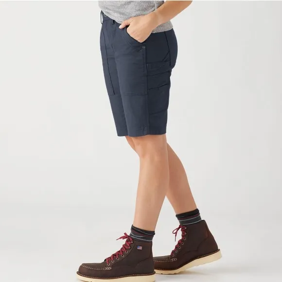 Duluth Trading Co DTC Women's DuluthFlex Fire Hose COOLMAX 11&quot; Shorts Navy Siz 6