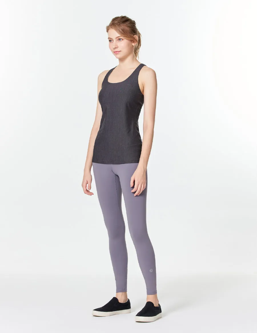 easyoga LA-VEDA Lattices Tank - J03 Jeans Black
