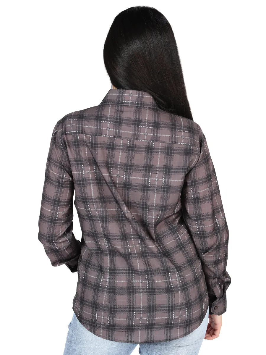 El General Womens Casual Long-Sleeve Shirt (Moka/Olive)