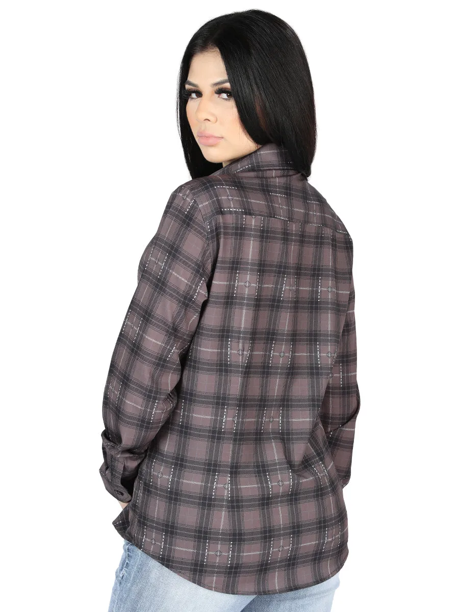 El General Womens Casual Long-Sleeve Shirt (Moka/Olive)