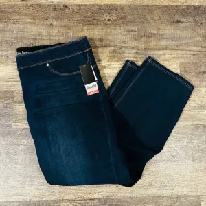 Elastic Waist with Stretch Slim Factor By Investments Plus Slim Straight Jeans