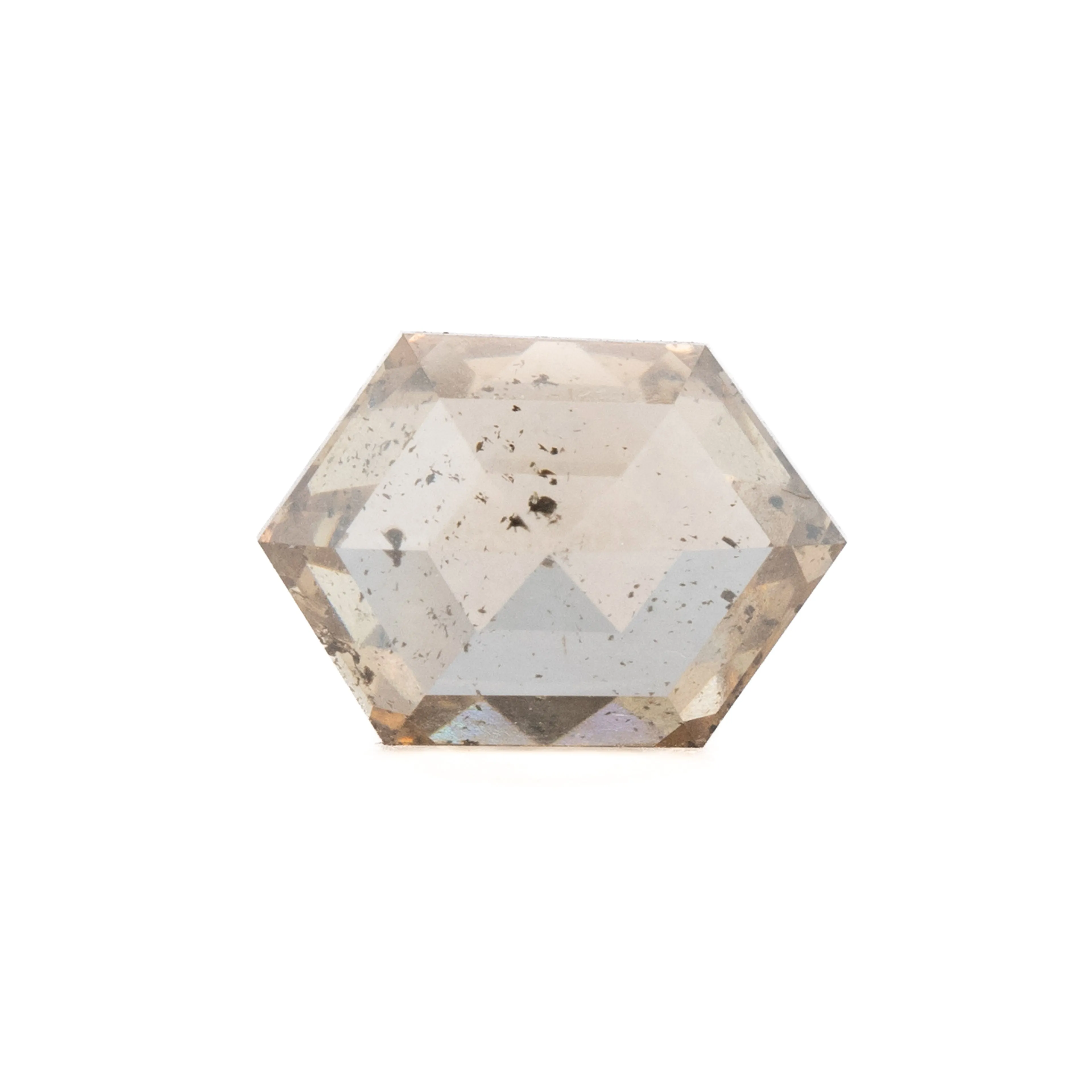 Elongated Hexagon Rose Cut Diamond | 1.02ct | Champagne