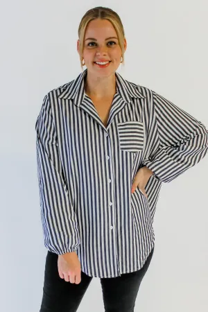 EMMELINE TOP - BLACK STRIPE