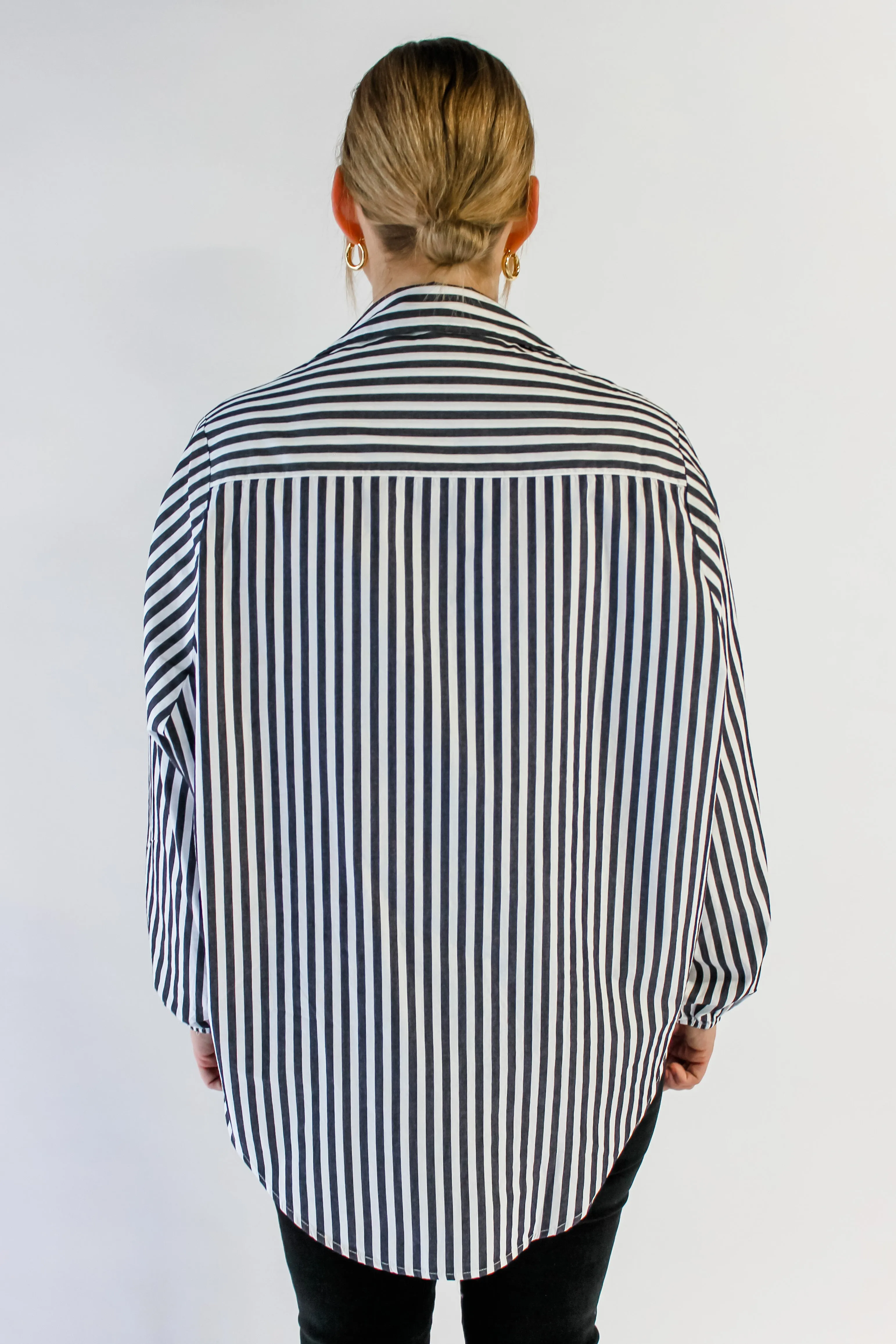 EMMELINE TOP - BLACK STRIPE