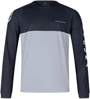 Endura Core Printed Long Sleeve Mens Cycling Jersey - Black