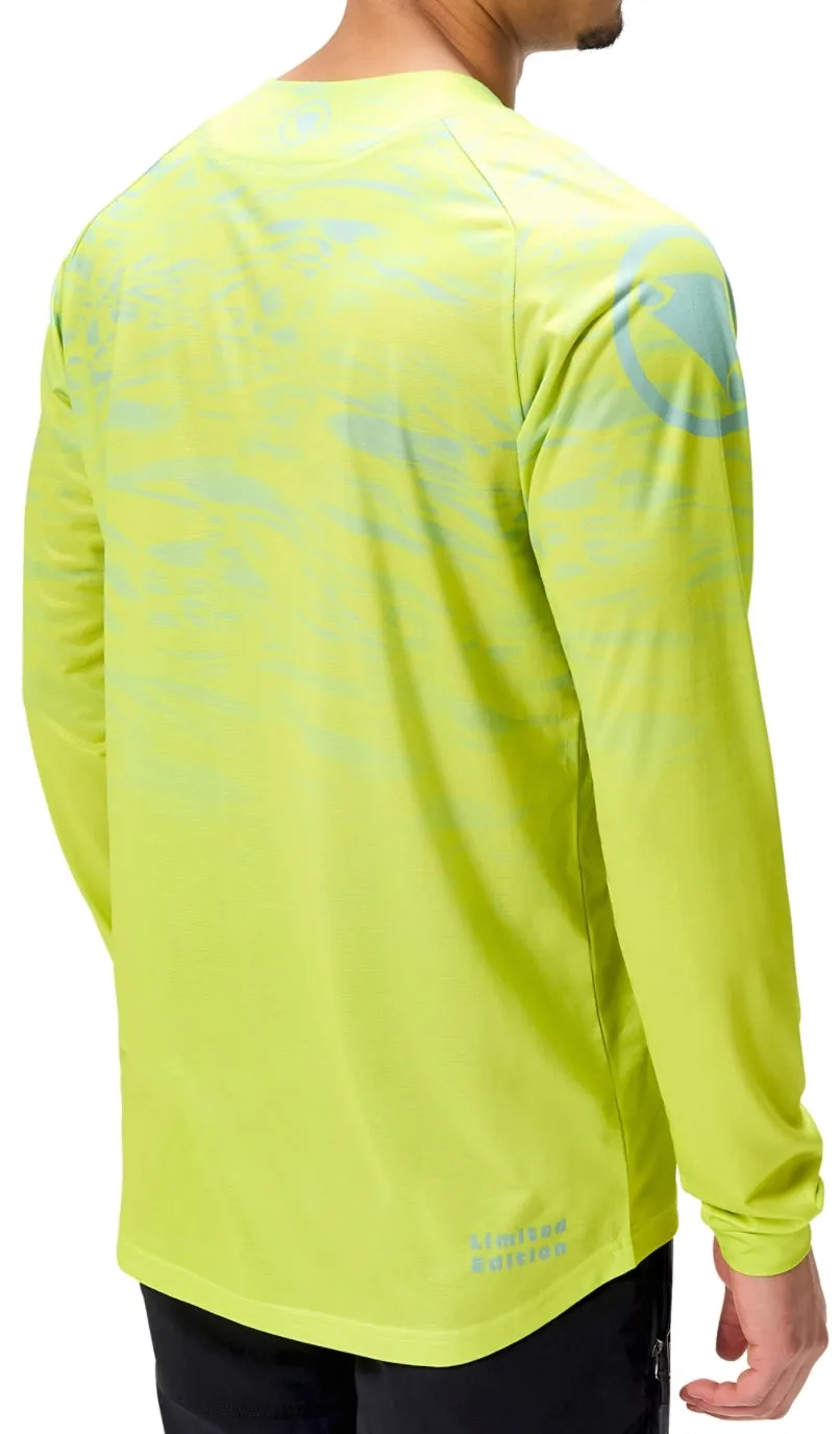 Endura Marble LTD Printed Long Sleeve Mens Cycling Jersey - Green