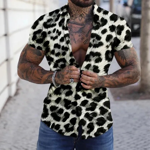 Erwecken Sie Ihre wilde Seite mit Luxusleopardendruckhemd von StilvolleWellen