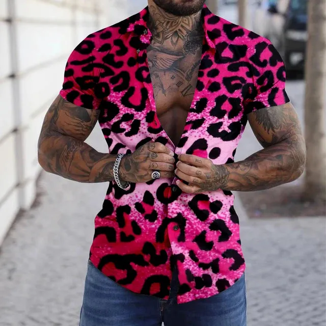 Erwecken Sie Ihre wilde Seite mit Luxusleopardendruckhemd von StilvolleWellen