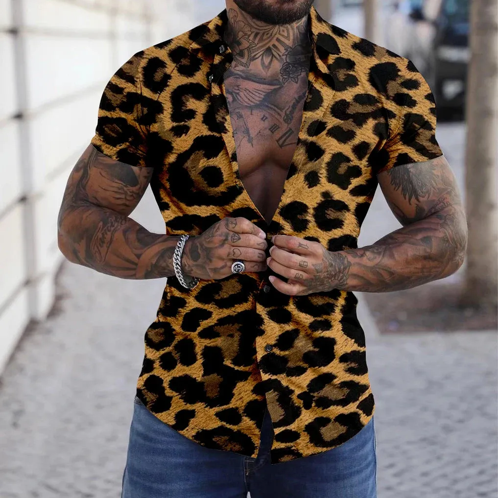 Erwecken Sie Ihre wilde Seite mit Luxusleopardendruckhemd von StilvolleWellen