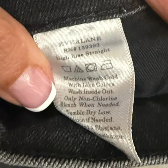 Everlane High-Rise Straight Jean Black Size 26 Regular