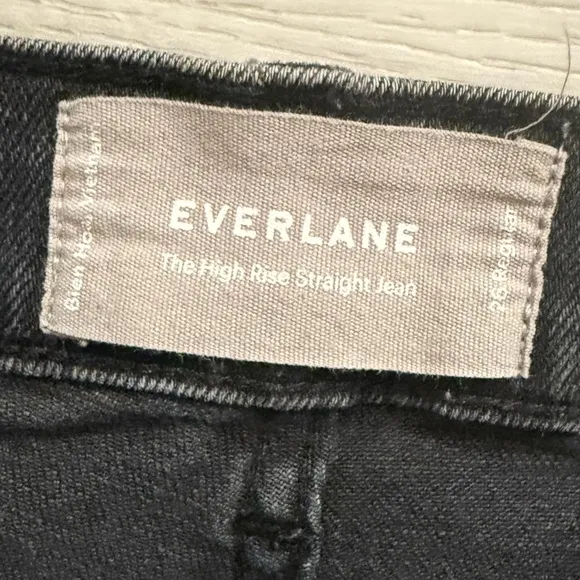 Everlane High-Rise Straight Jean Black Size 26 Regular