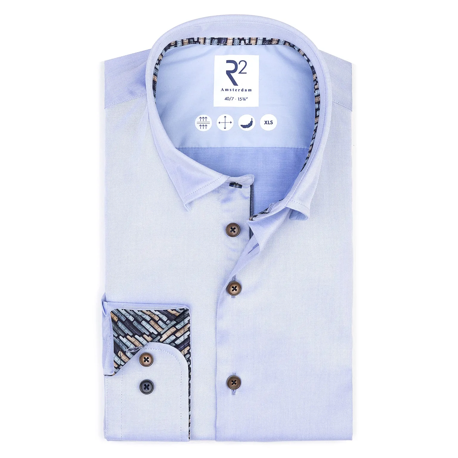 Extra long sleeves. 2 PLY organic cotton shirt