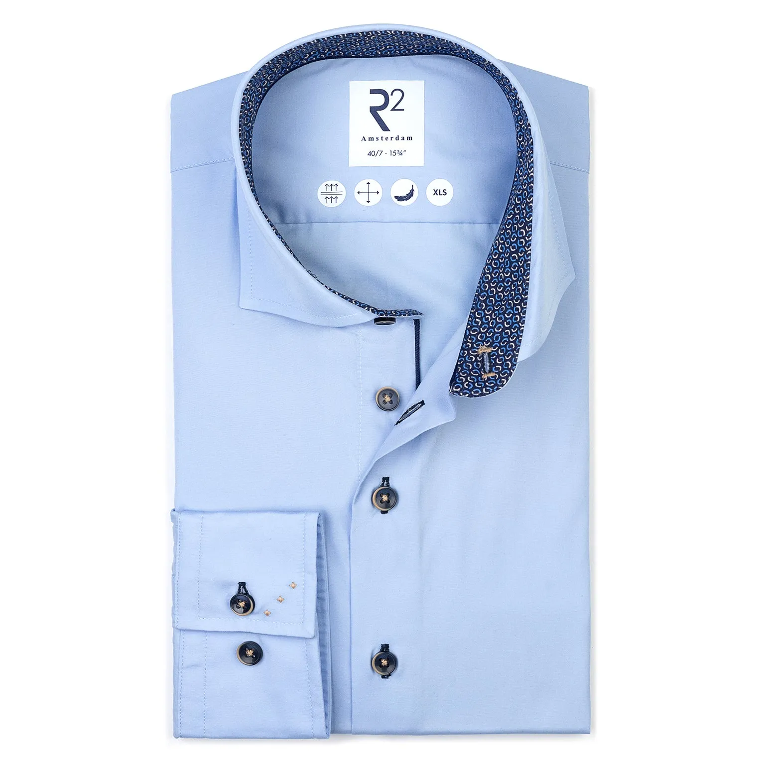 Extra long sleeves. Poplin cotton shirt