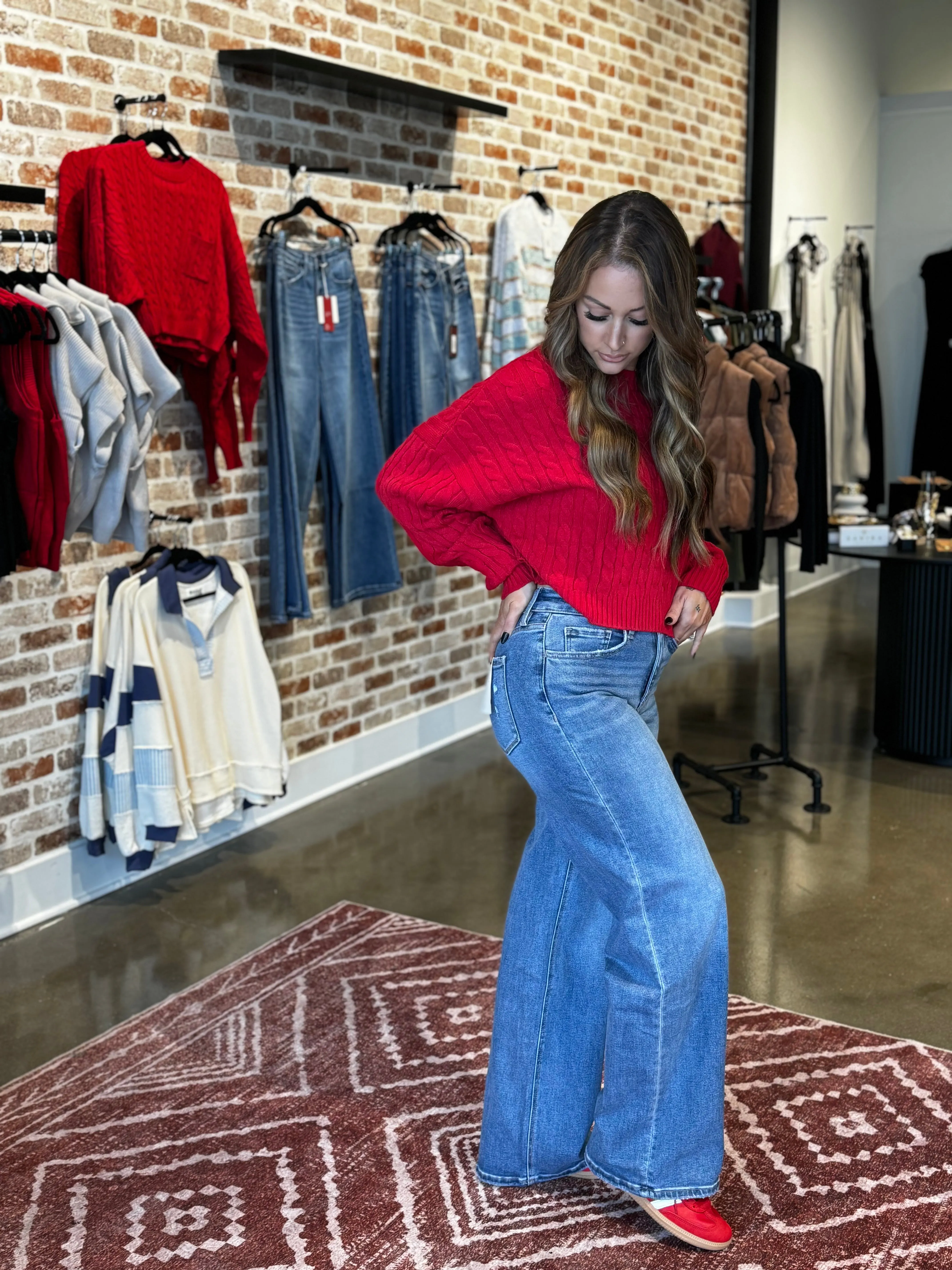 Farrah Wide Leg Tummy Control Jeans