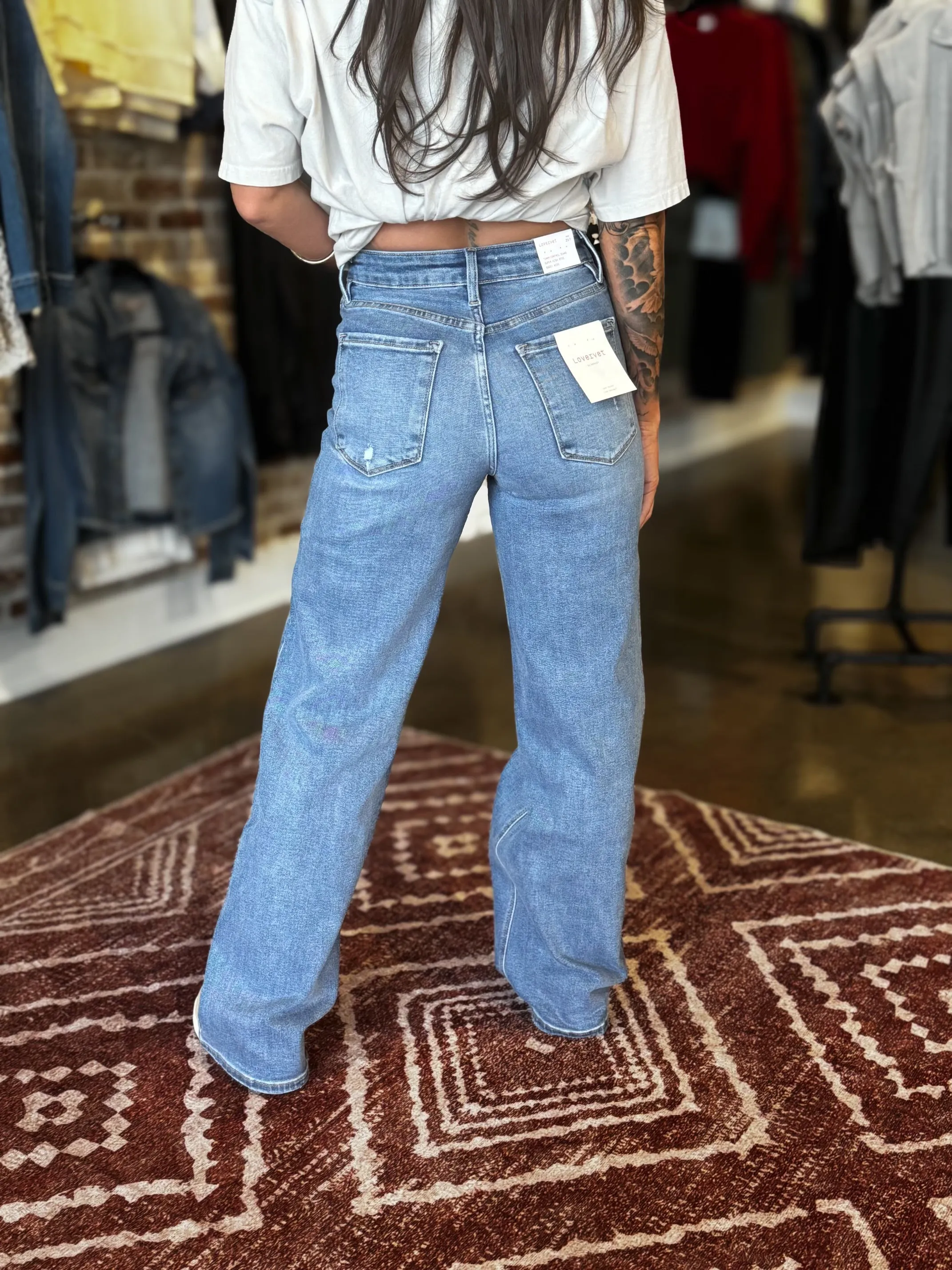 Farrah Wide Leg Tummy Control Jeans