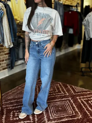 Farrah Wide Leg Tummy Control Jeans