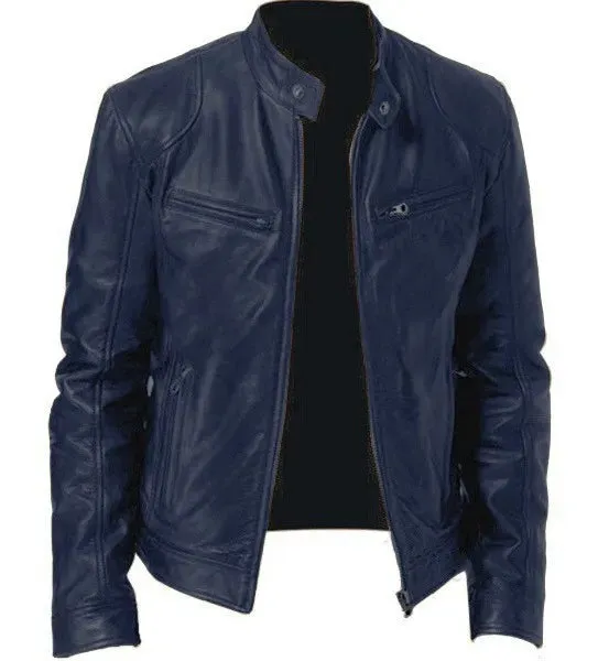 Fashion men's leather jacket
