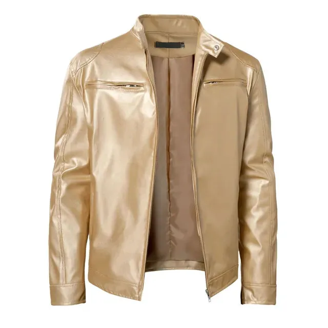 Fashion men's leather jacket