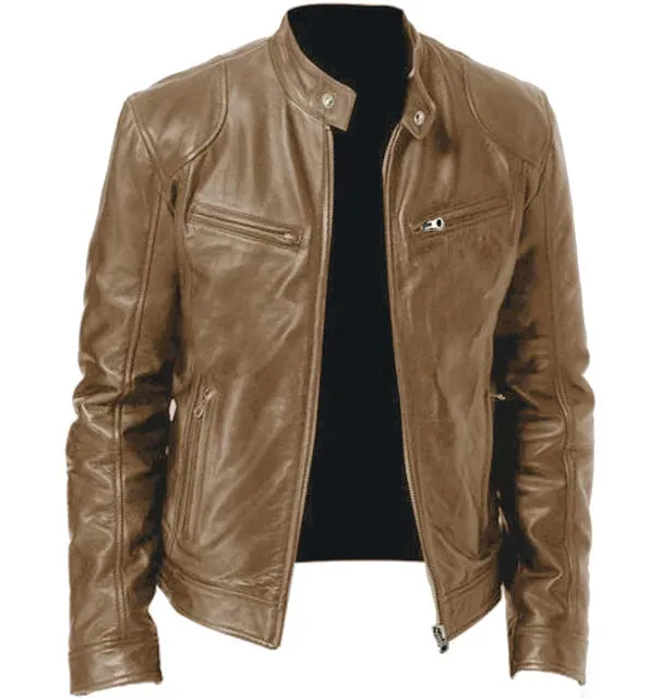 Fashion men's leather jacket