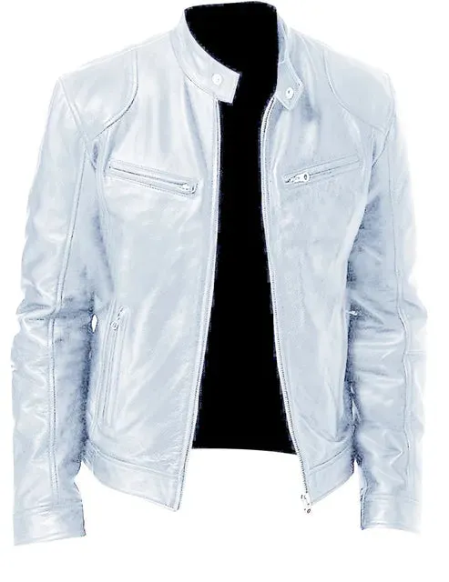 Fashion men's leather jacket