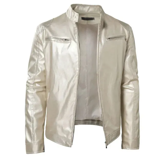 Fashion men's leather jacket
