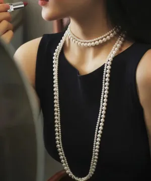 Fashion Versatile Long Pearl Necklace