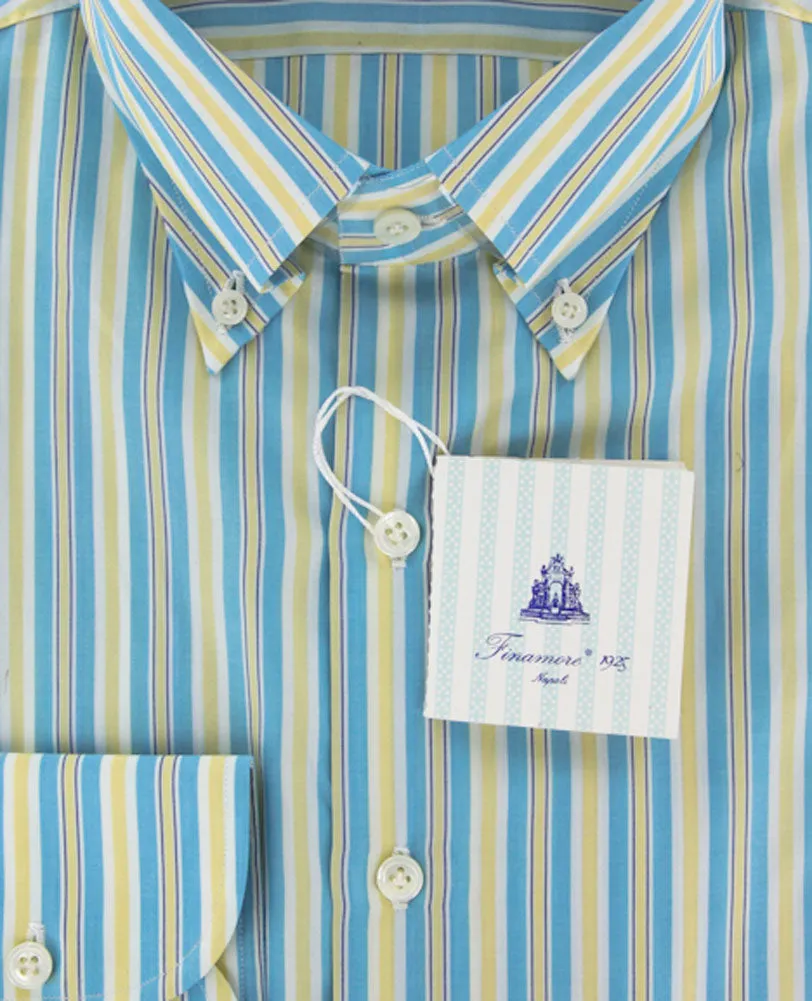 Finamore Napoli Light Blue Shirt – Size: 16 US / 41 EU