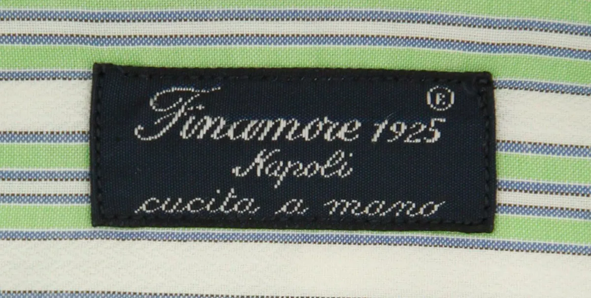 Finamore Napoli Light Green Shirt - Slim