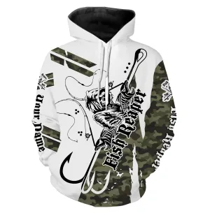 Fish reaper military camo Custom All over print Hoodie Fishing Shirts, Fish skull personalized Fishing gifts - HPW63