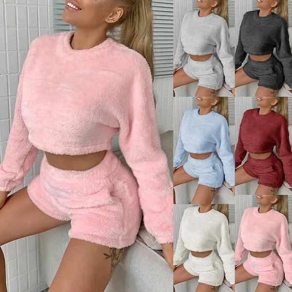 Fleece Shorts Lounge Set