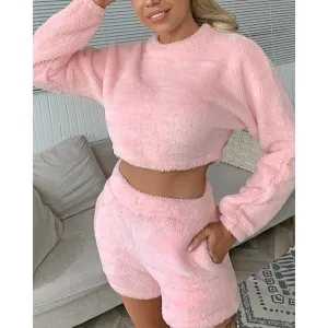 Fleece Shorts Lounge Set