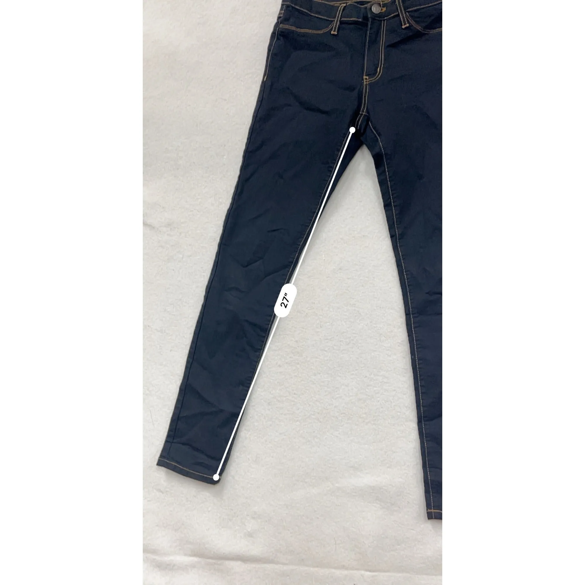 Flying Monkey Womens Skinny Jeans 29 Dark Wash Stretch Cotton Blend Denim USA Made #6886