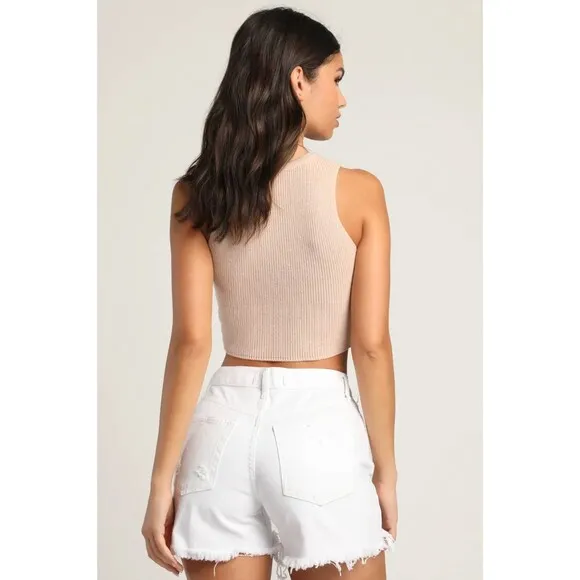 Free People Maggie Denim Jean Shorts 25 26 27 28 White Distressed Raw Hem New