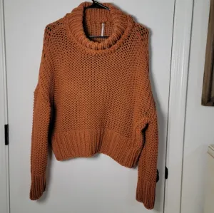 Free People My Only Sunshine Knit Sweater Fisherman Sweater Size Medium