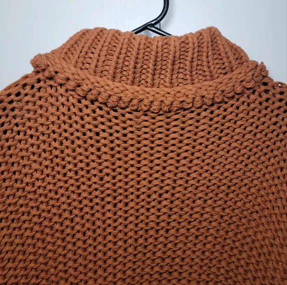 Free People My Only Sunshine Knit Sweater Fisherman Sweater Size Medium