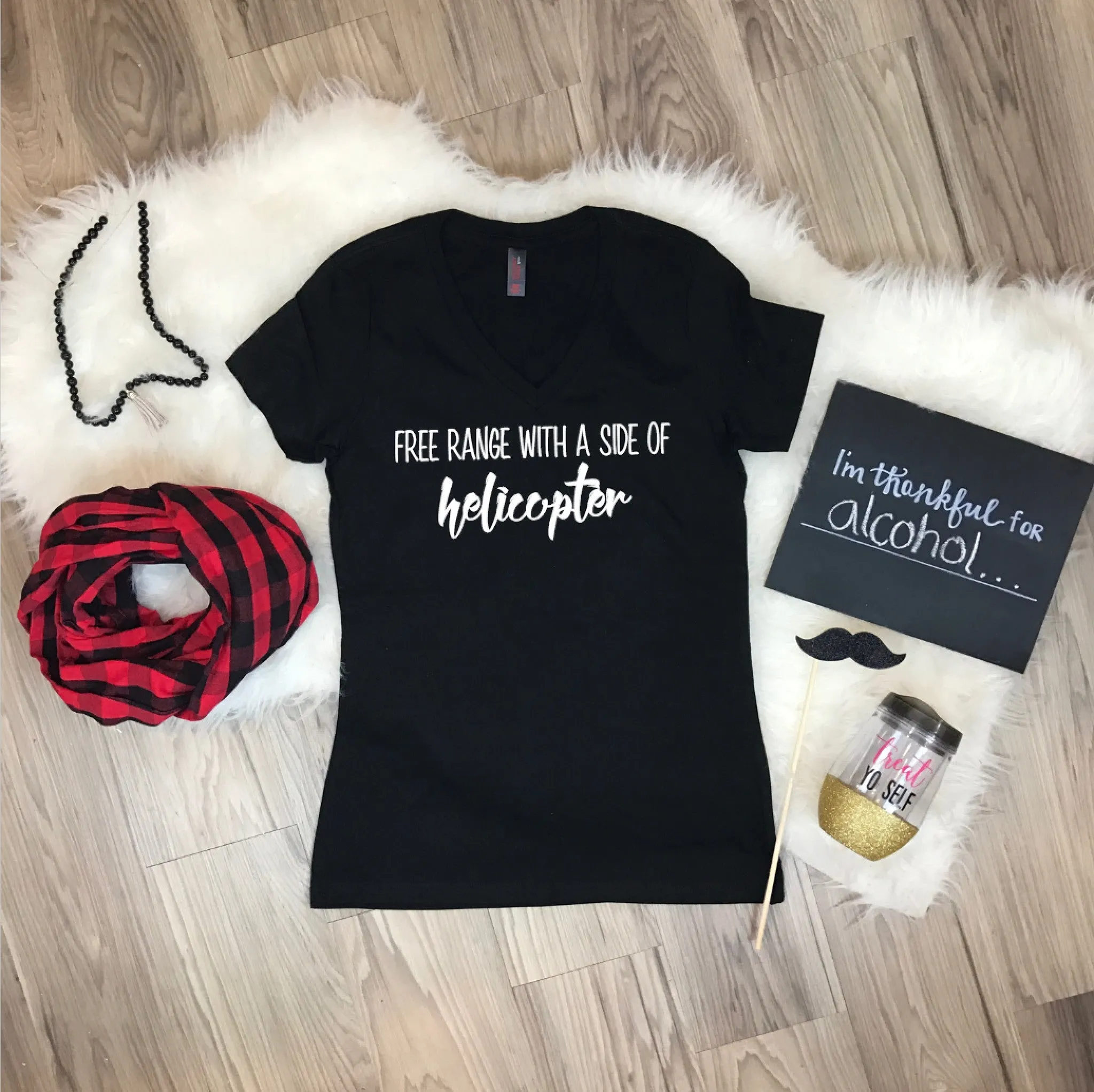 Free Range (with a Side of Helicopter) Parenting Tee or Tank