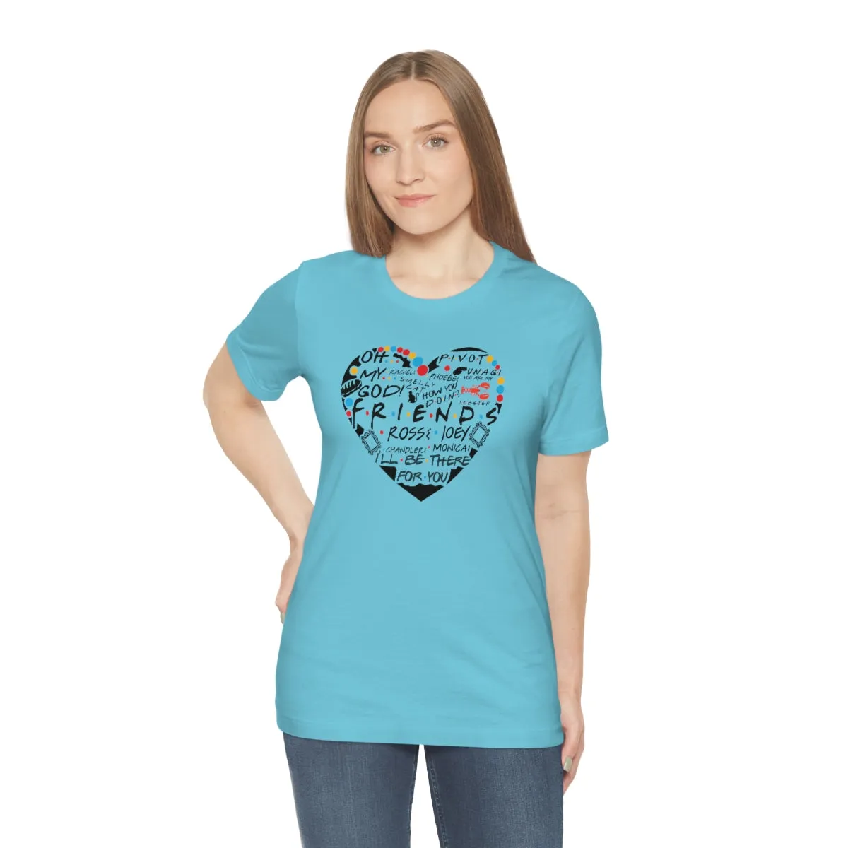 Friends Heart-Unisex Jersey Short Sleeve Tee