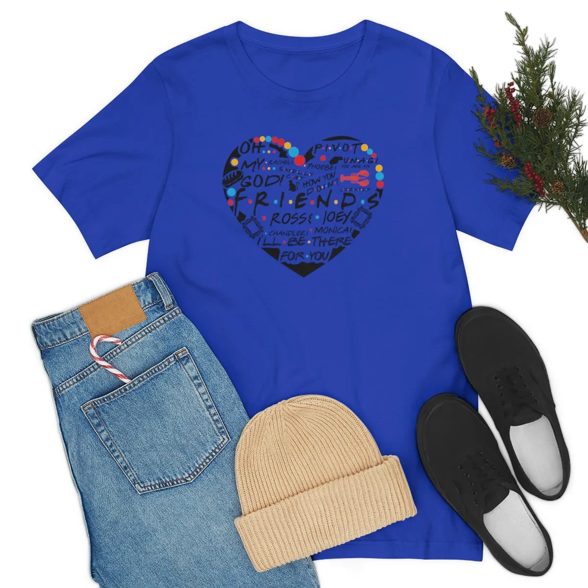 Friends Heart-Unisex Jersey Short Sleeve Tee
